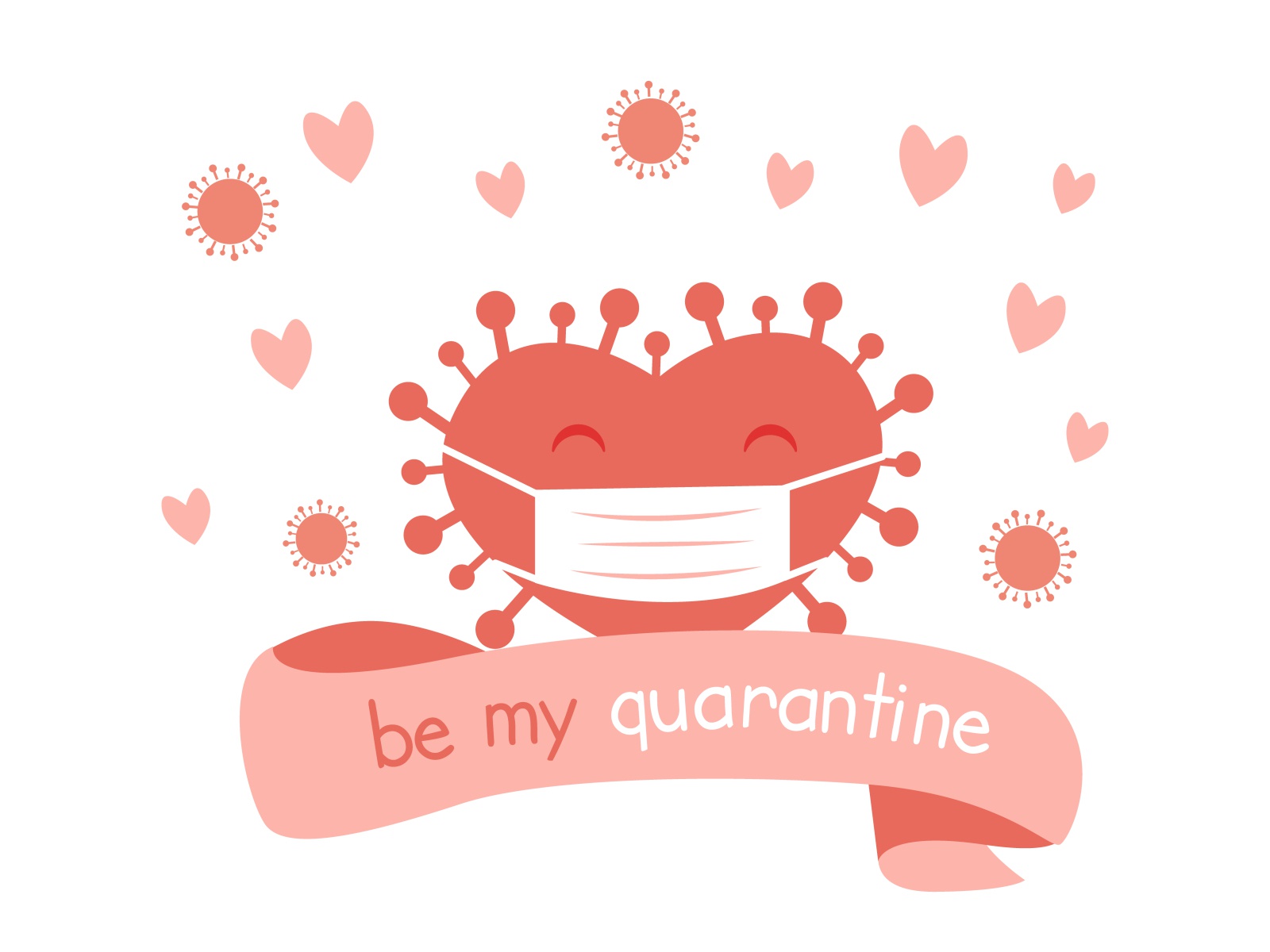 Covid-19 valentine card - Be my quarantine